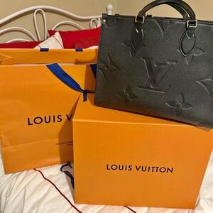 Louis Vuitton Black Embossed Tote